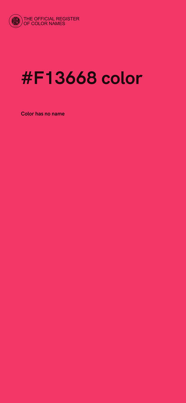 #F13668 color image