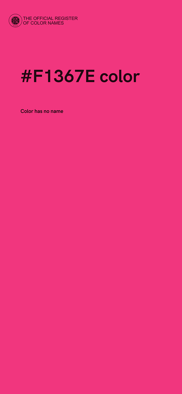 #F1367E color image