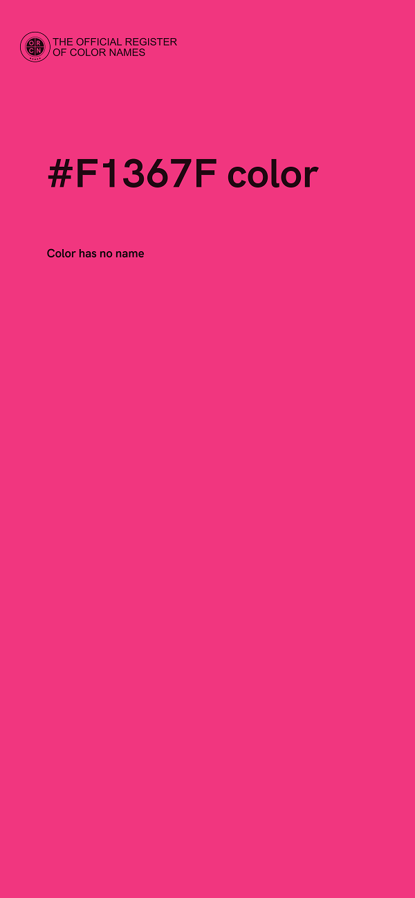#F1367F color image