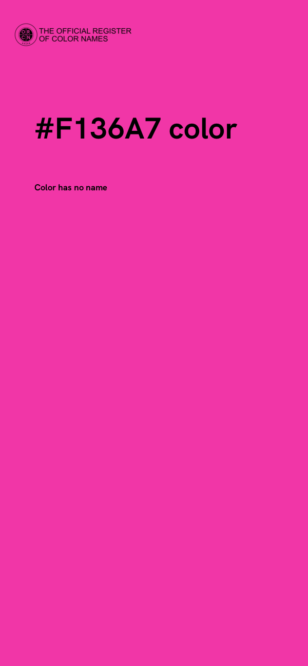 #F136A7 color image