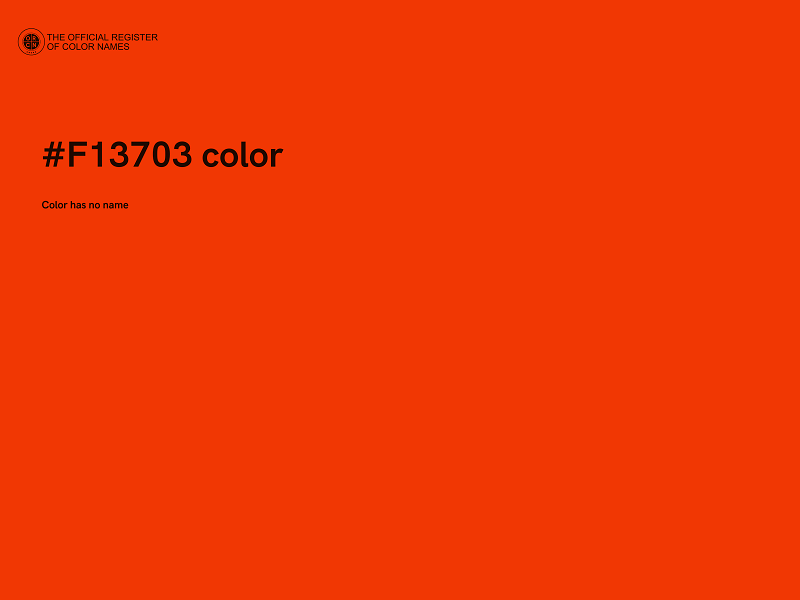 #F13703 color image