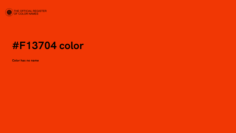 #F13704 color image