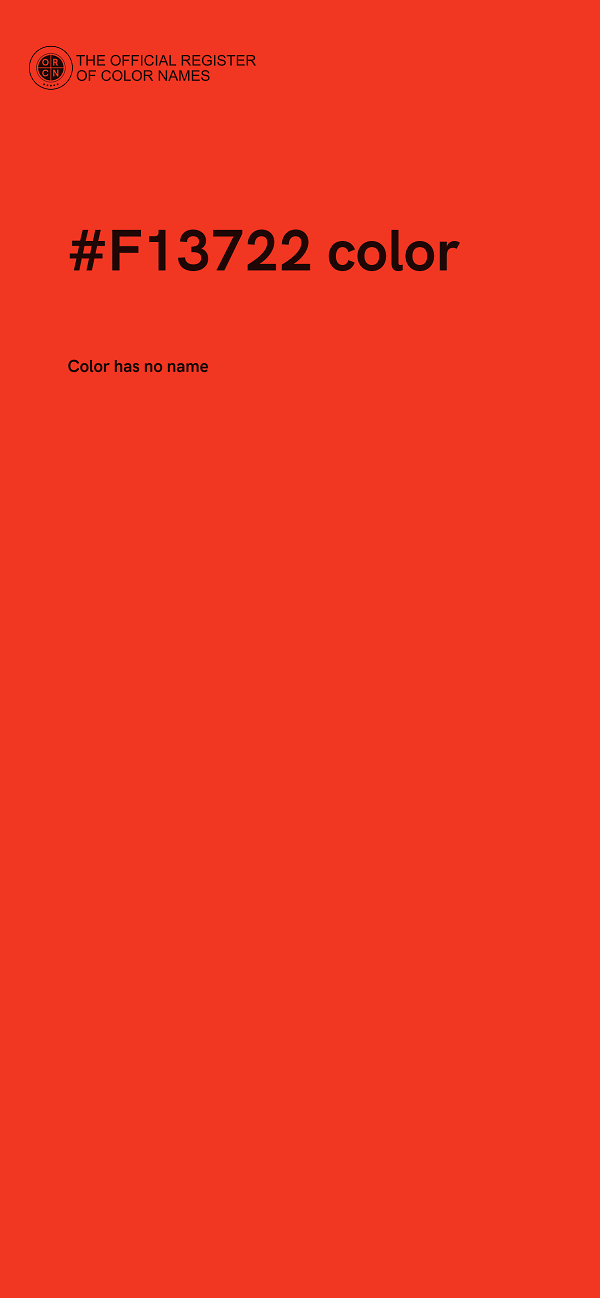 #F13722 color image
