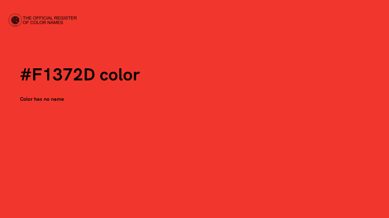 #F1372D color image