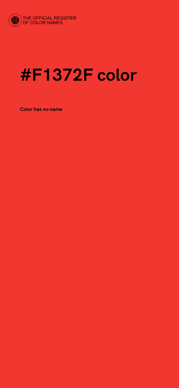 #F1372F color image