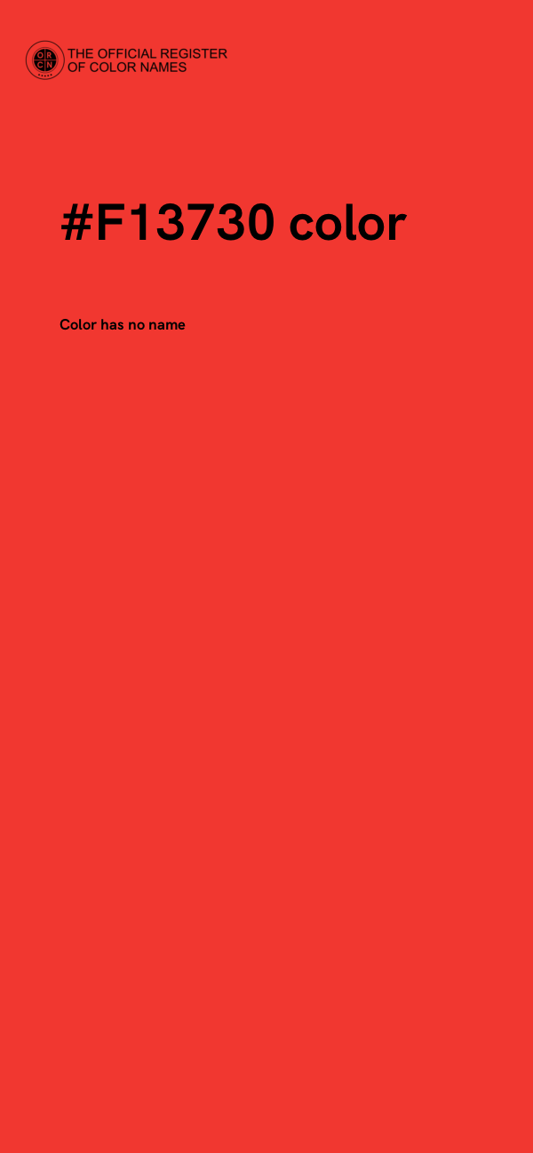 #F13730 color image