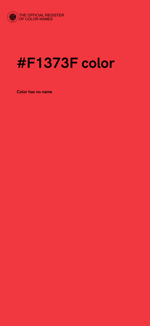 #F1373F color image