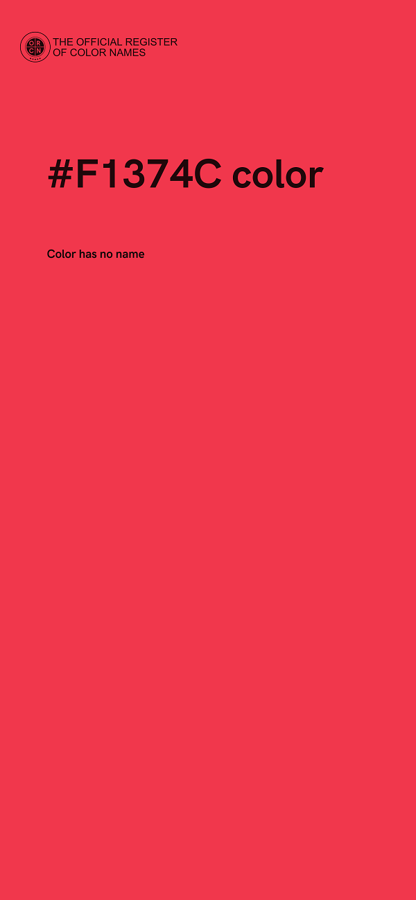 #F1374C color image