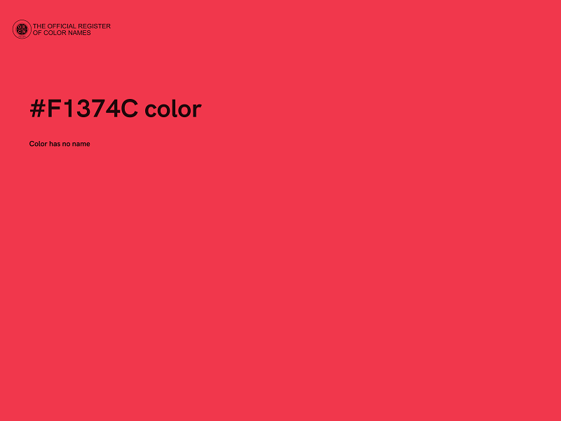 #F1374C color image