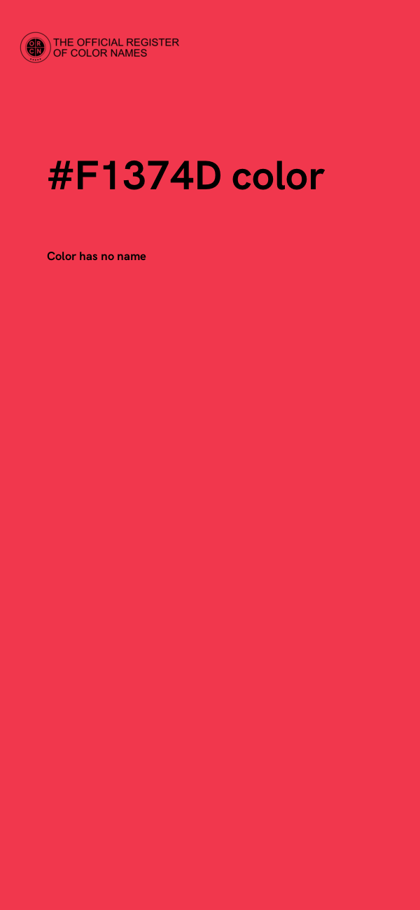 #F1374D color image