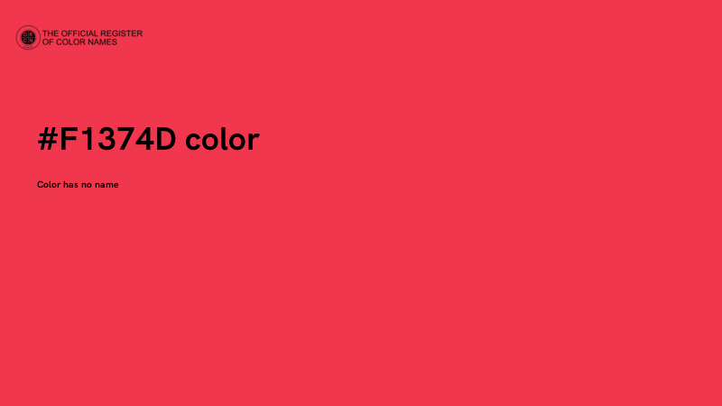 #F1374D color image