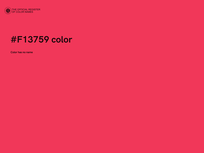 #F13759 color image