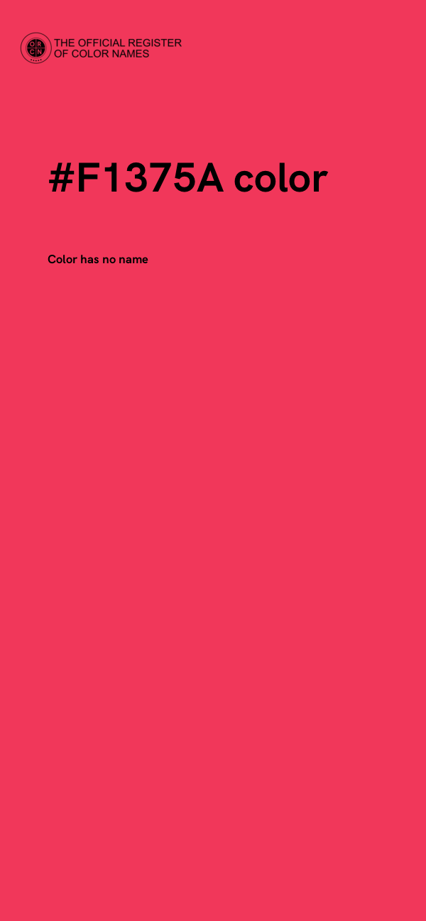 #F1375A color image