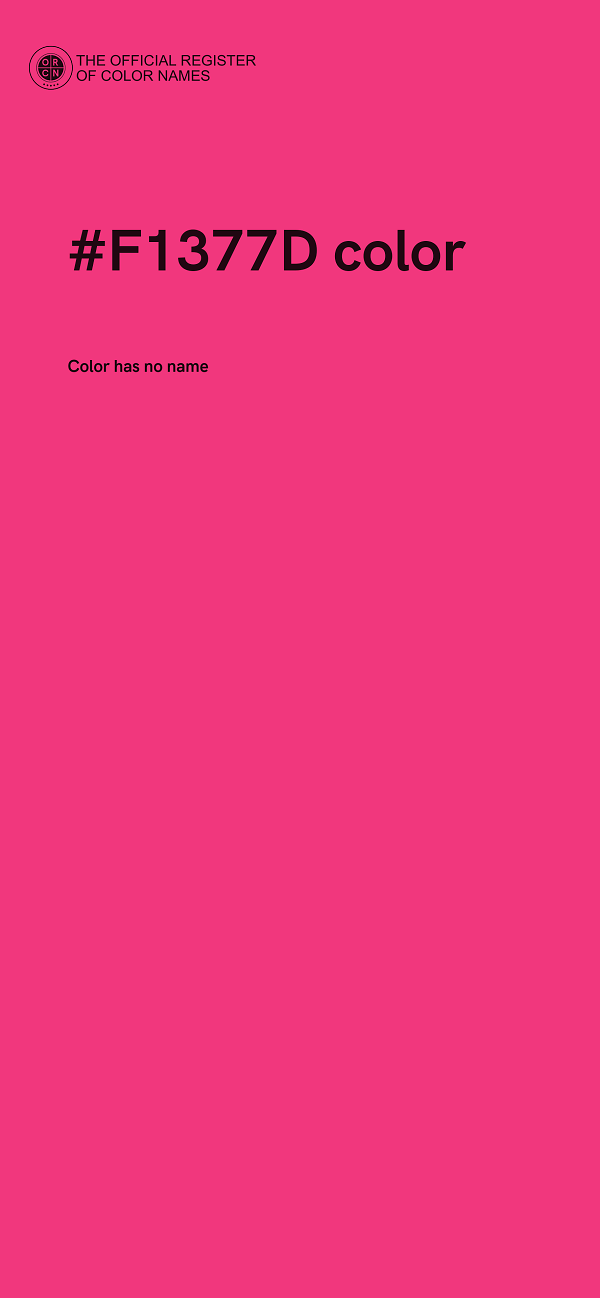 #F1377D color image