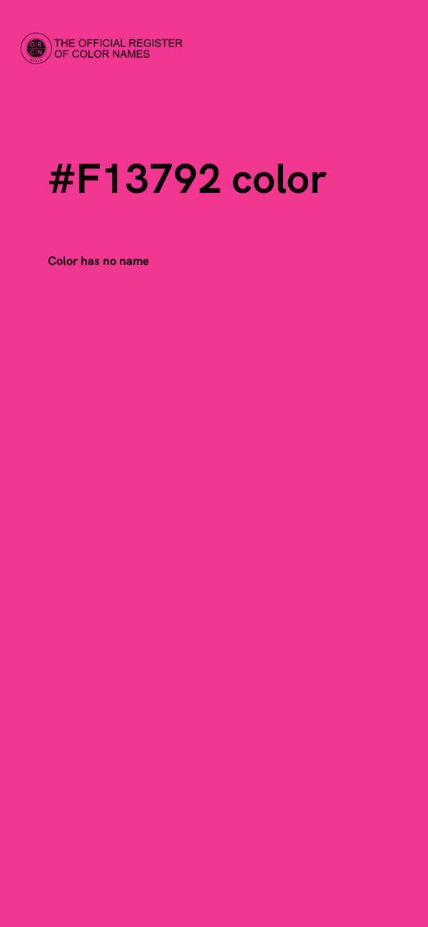 #F13792 color image