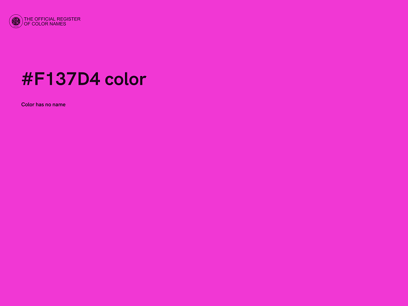 #F137D4 color image