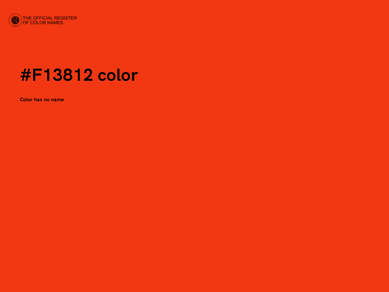 #F13812 color image