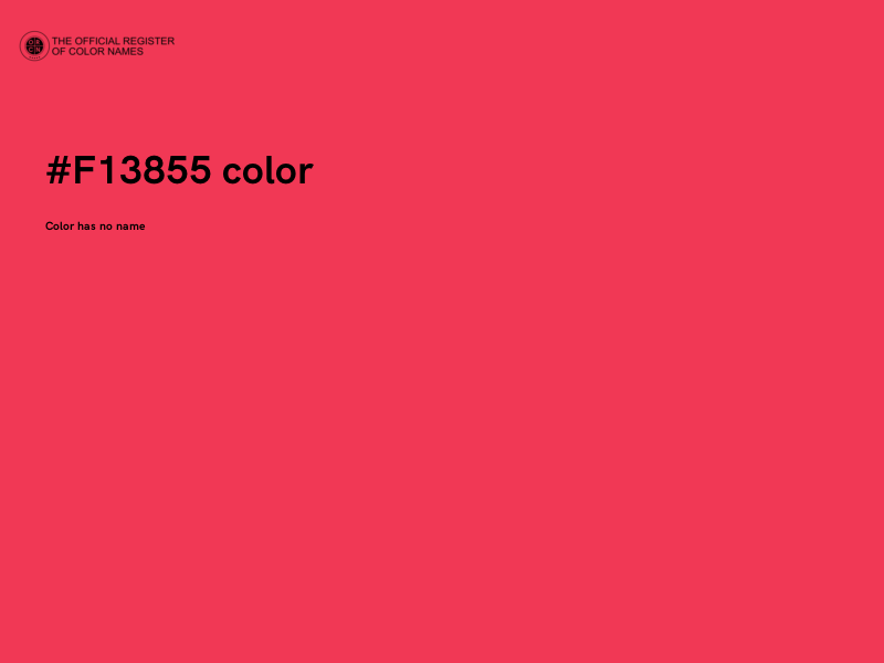 #F13855 color image