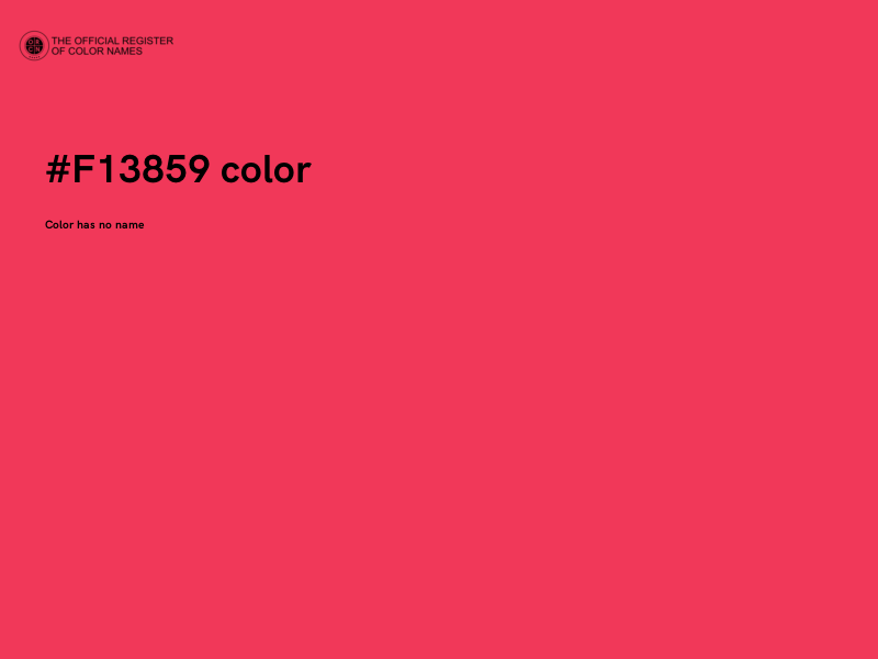#F13859 color image
