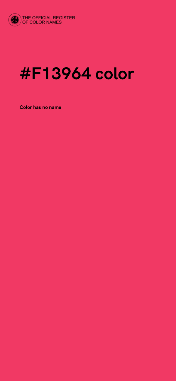 #F13964 color image