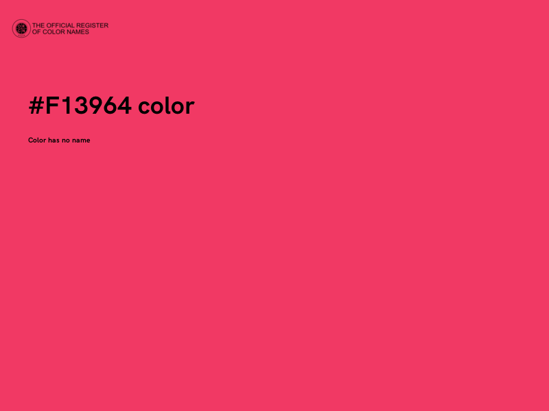 #F13964 color image