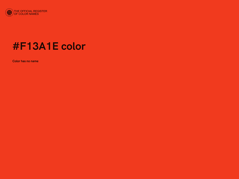 #F13A1E color image