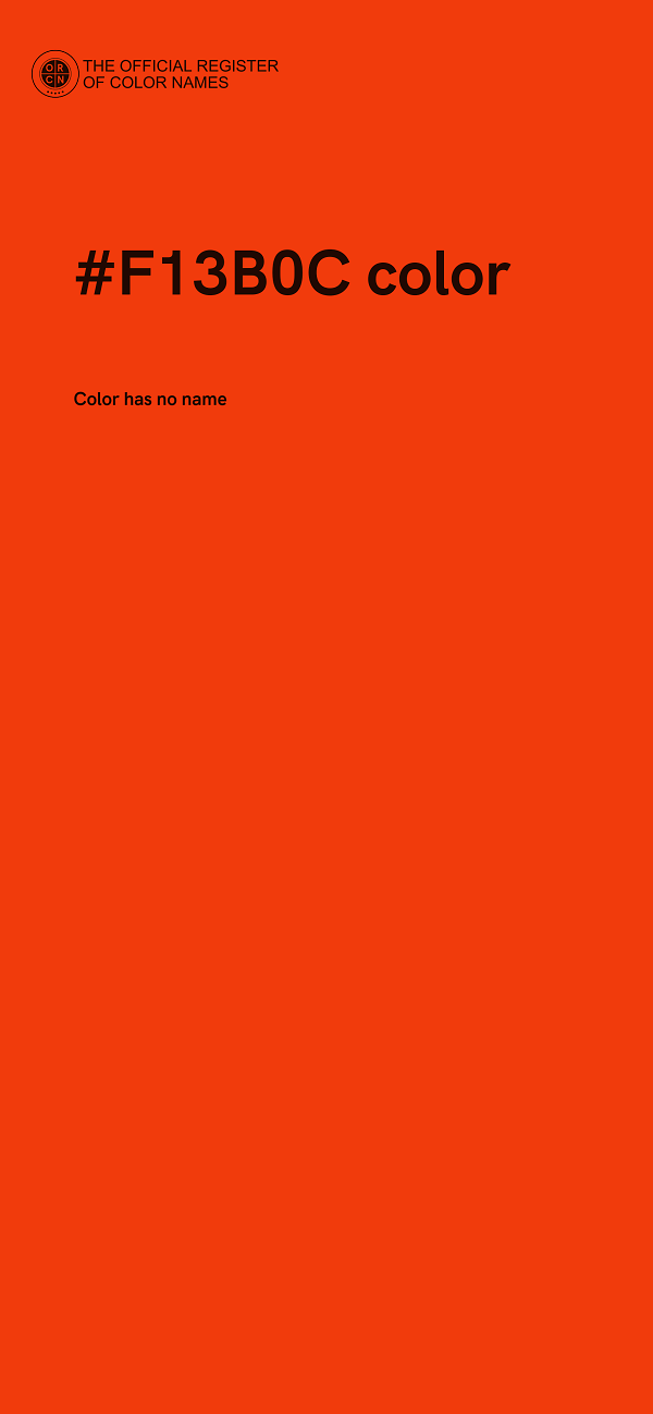#F13B0C color image