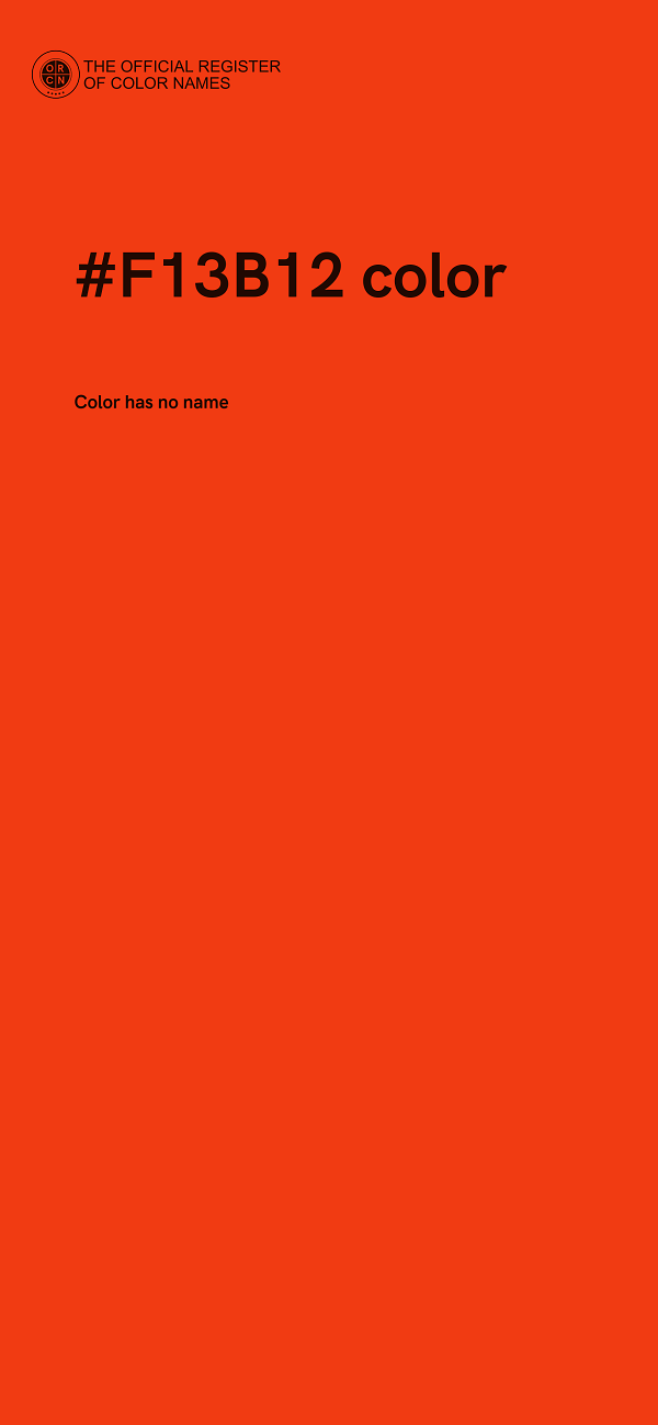 #F13B12 color image