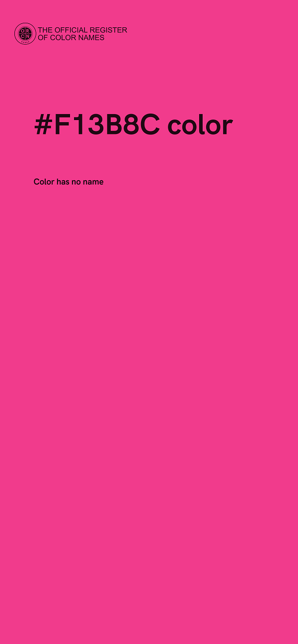 #F13B8C color image