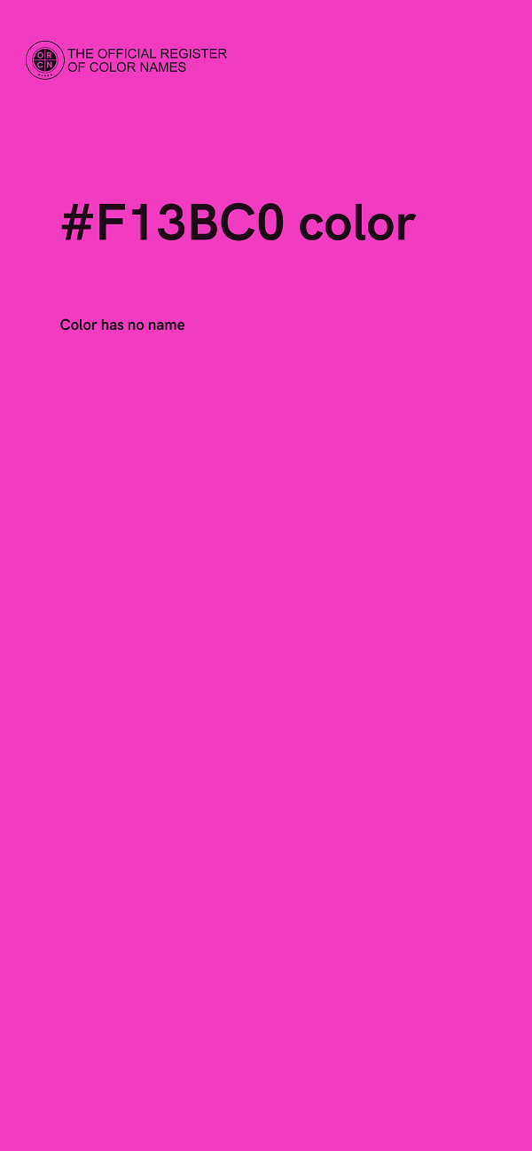 #F13BC0 color image