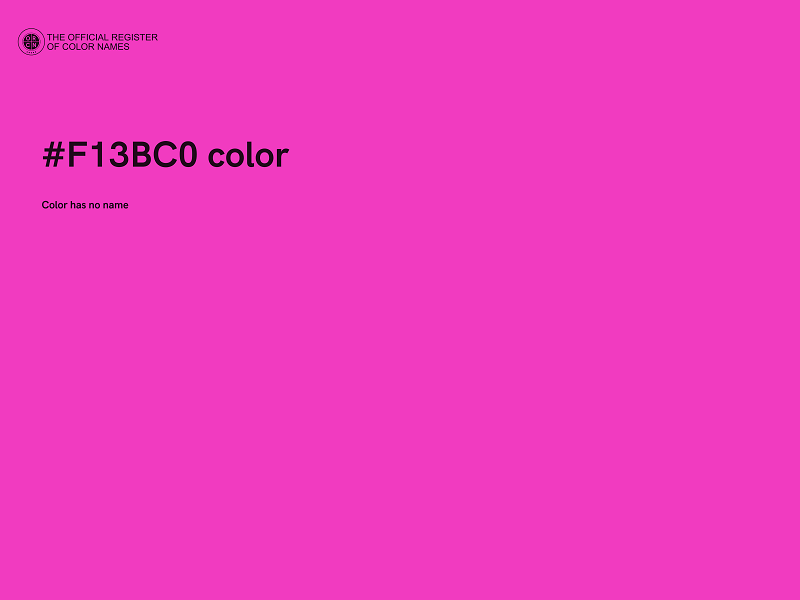 #F13BC0 color image