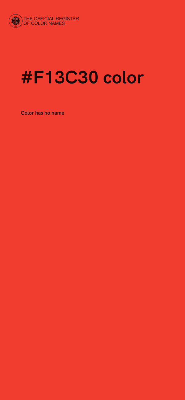 #F13C30 color image