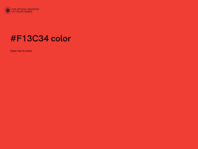 #F13C34 color image