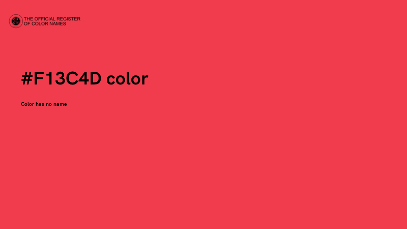 #F13C4D color image