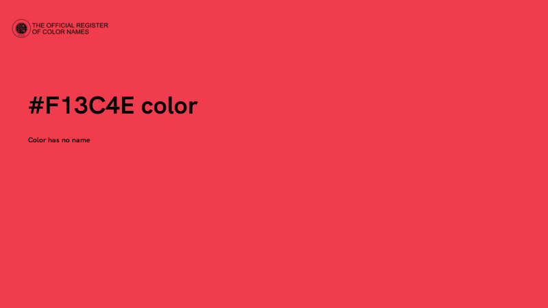 #F13C4E color image