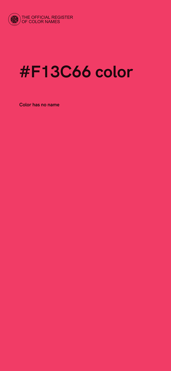 #F13C66 color image