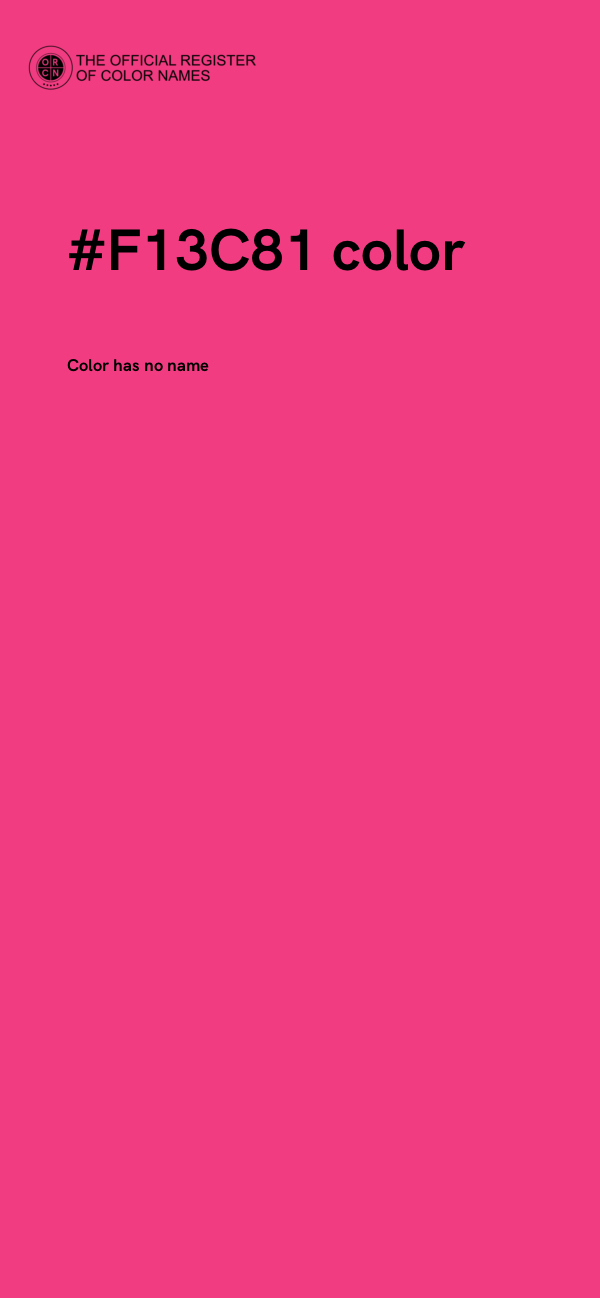 #F13C81 color image
