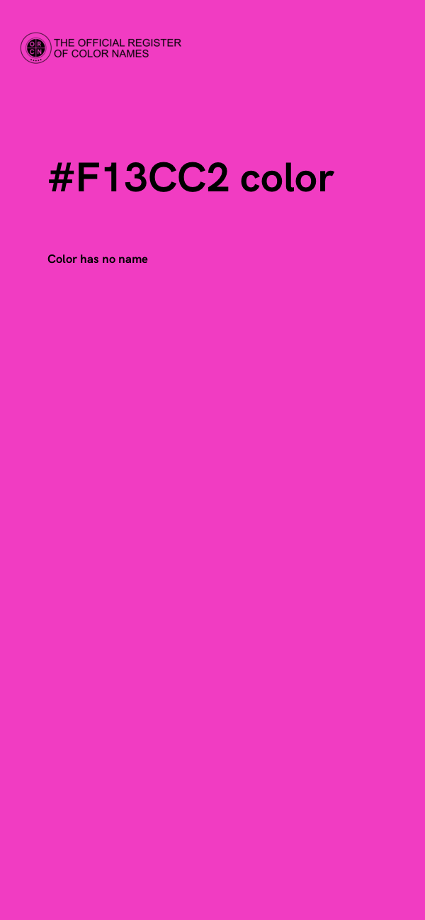 #F13CC2 color image