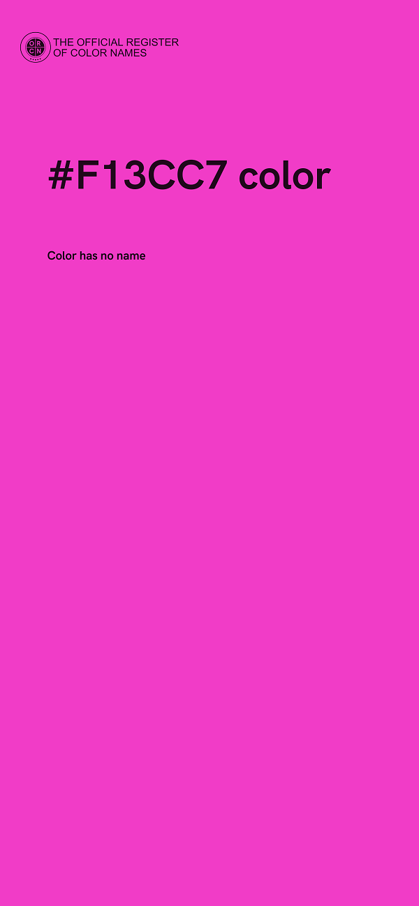 #F13CC7 color image