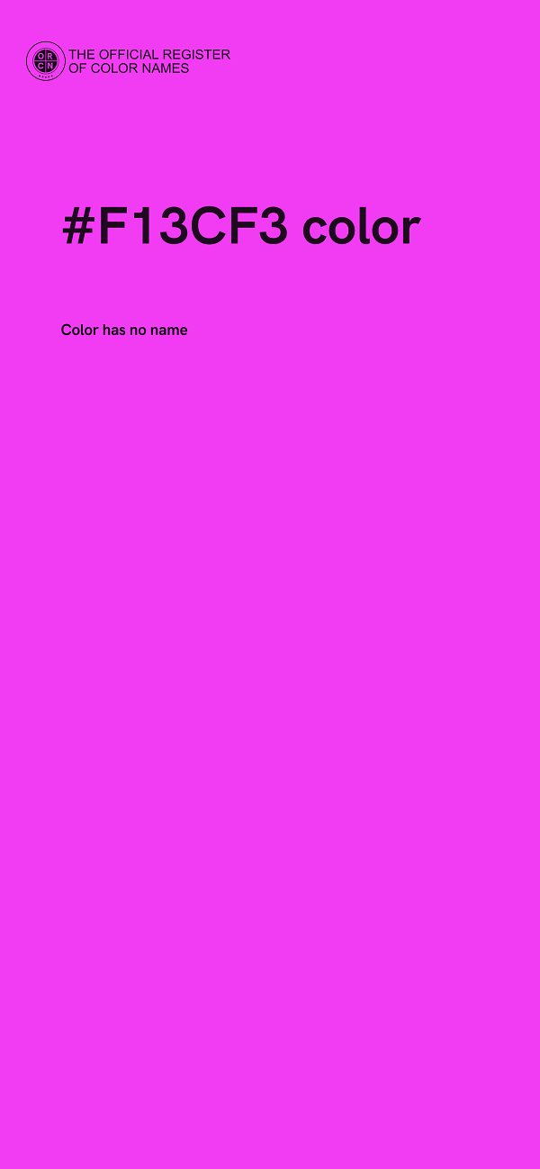 #F13CF3 color image
