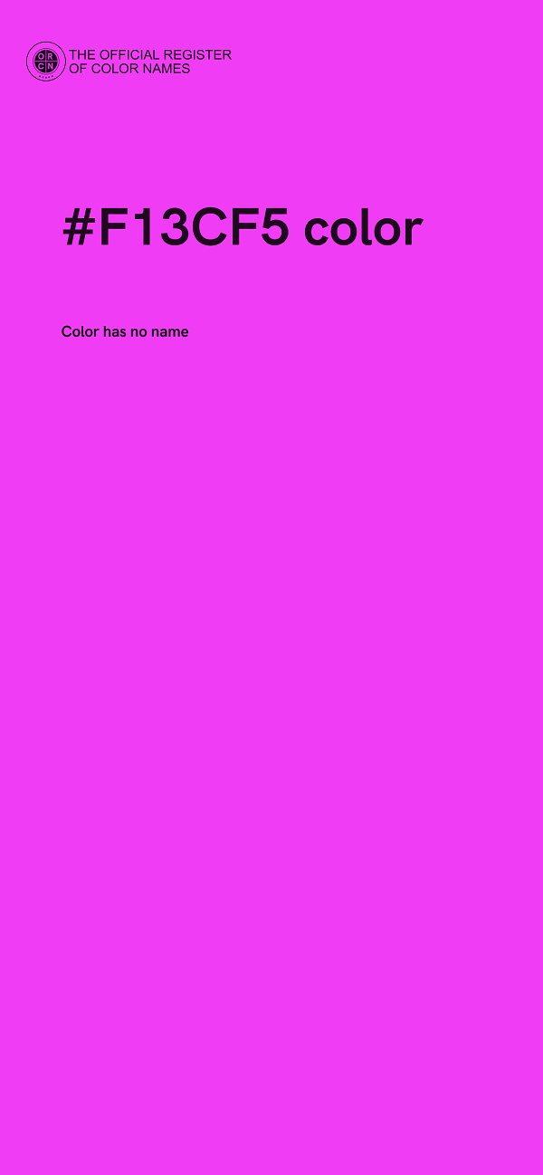 #F13CF5 color image