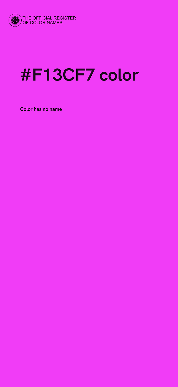 #F13CF7 color image