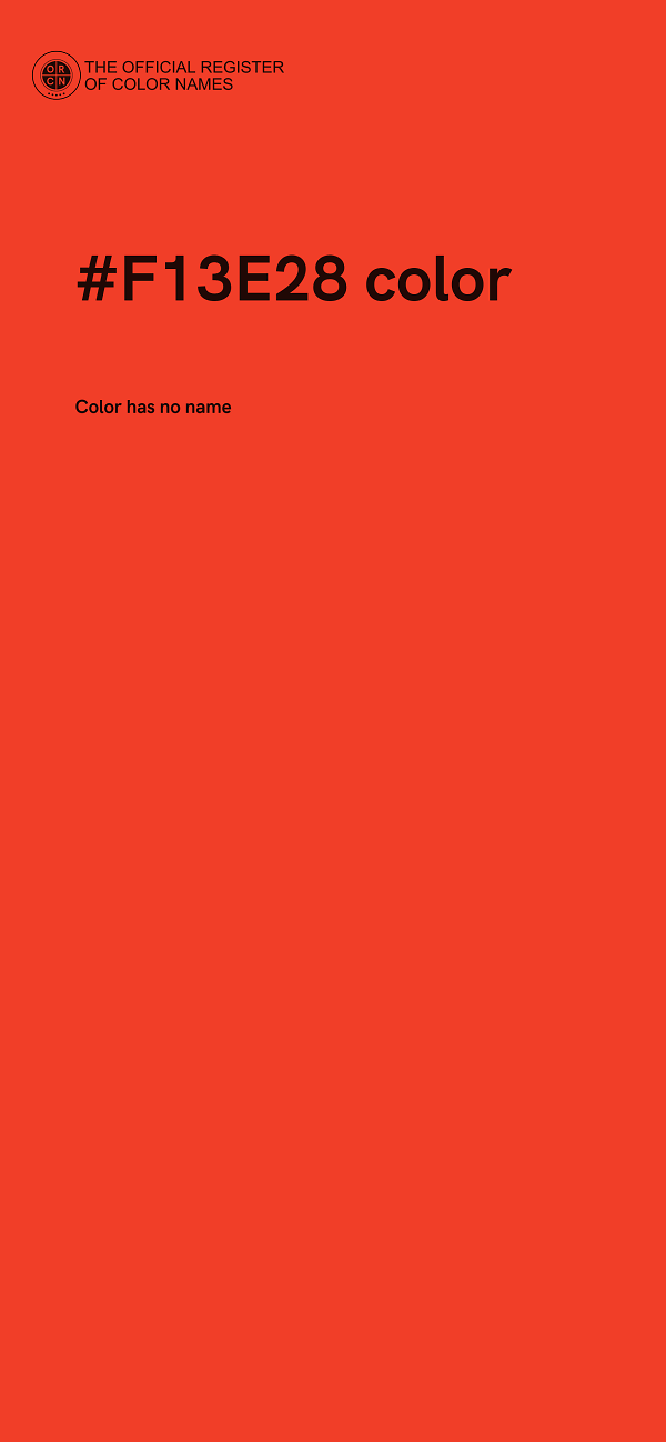#F13E28 color image