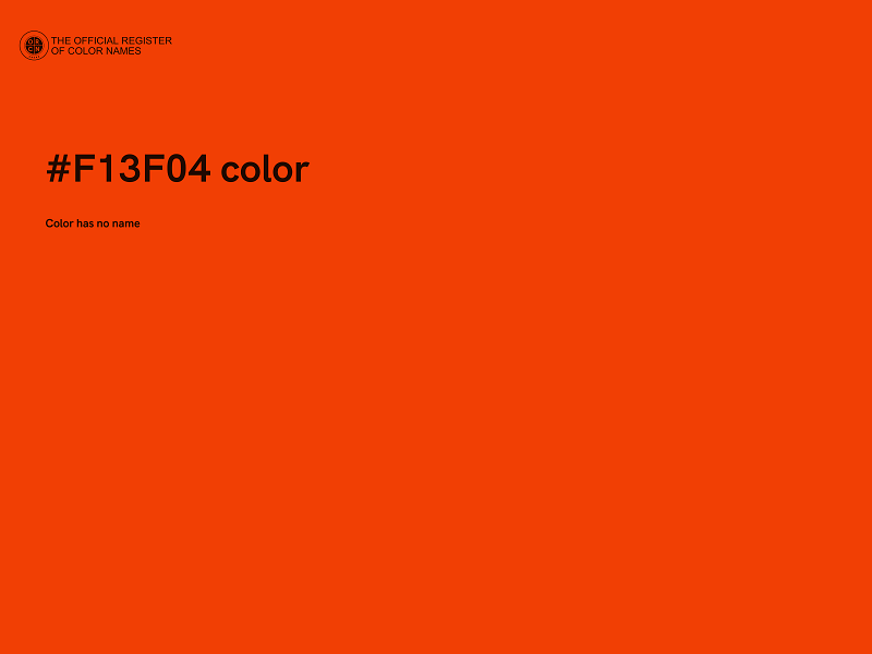 #F13F04 color image