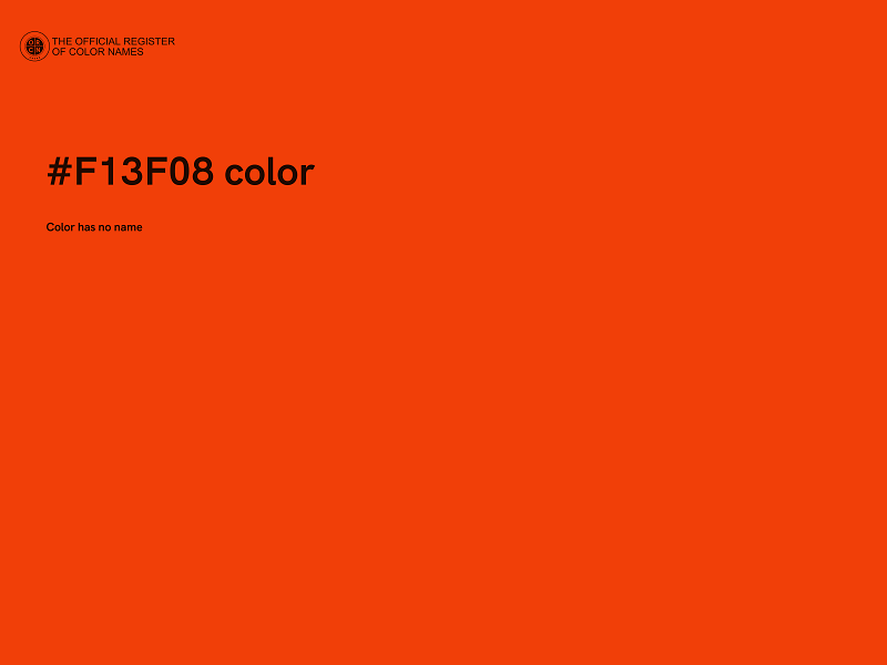 #F13F08 color image