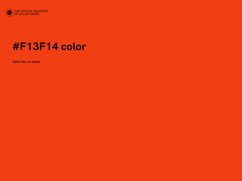 #F13F14 color image