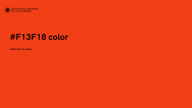 #F13F18 color image