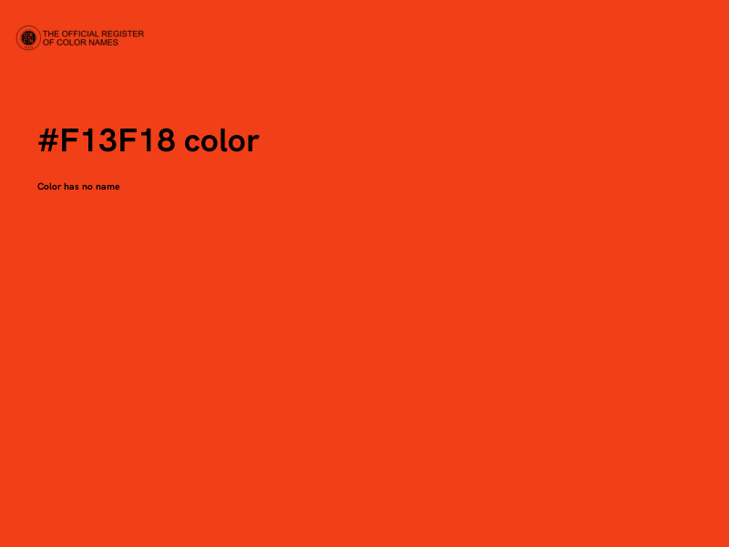 #F13F18 color image