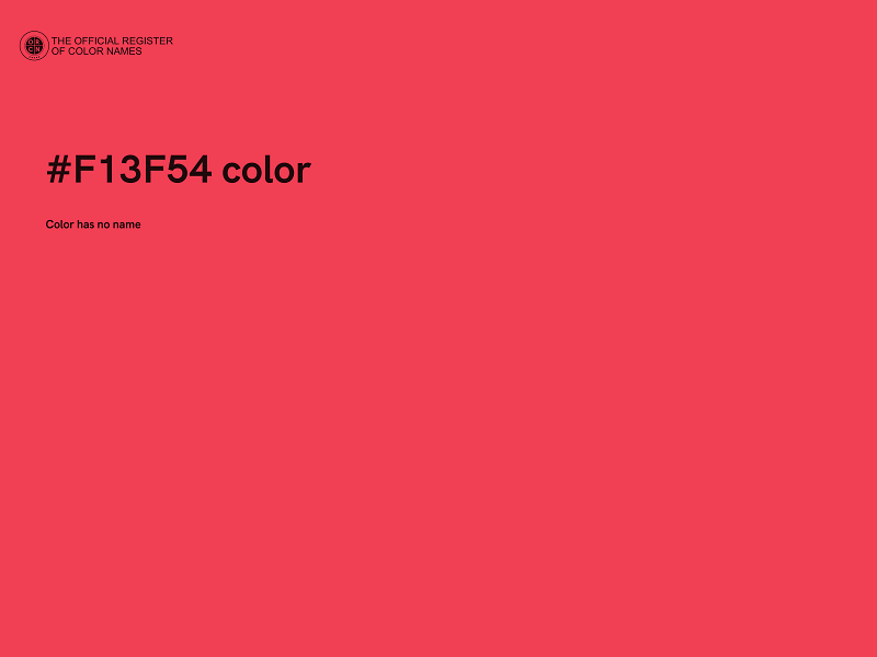 #F13F54 color image