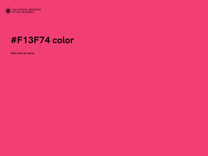 #F13F74 color image